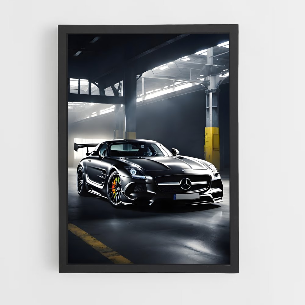 Poster Sls amg black series resplendissant – affiche Mercedes (vue 2)